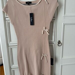 Lulu's Blush Knit Mini Dress